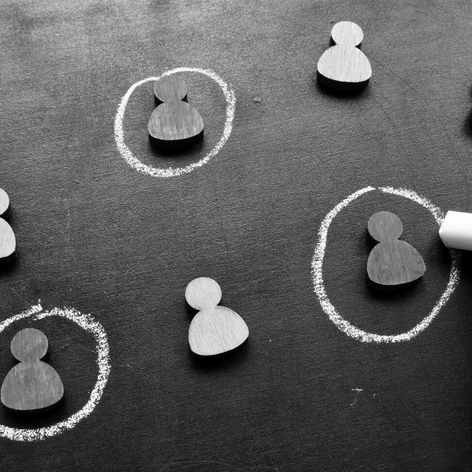 target audience illustration by chalkboard